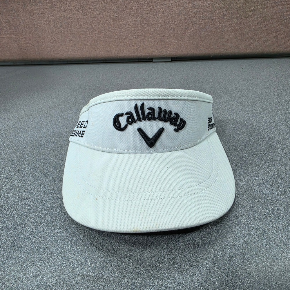 Callaway Golf Visor Mens OSFA White Good Big Bertha Speed Regime Tour Authentic